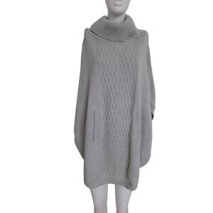 Cabi sweater poncho cowl neck gray size Medium